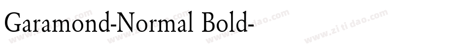 Garamond-Normal Bold字体转换